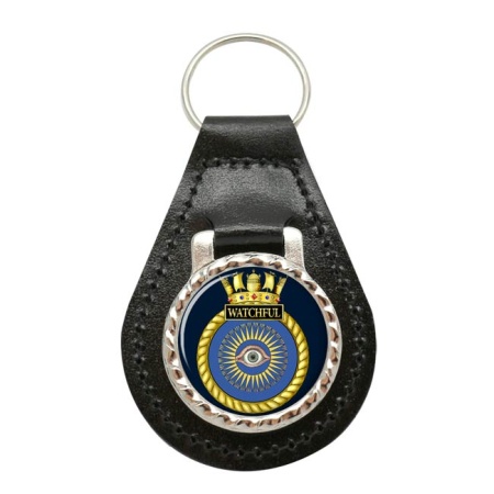 HMS Watchful, Royal Navy Leather Key Fob
