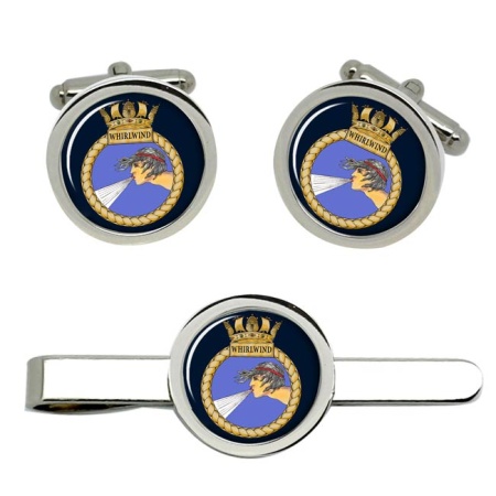 HMS Whirlwind, Royal Navy Cufflink and Tie Clip Set