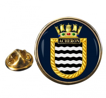 HMS Acheron (Royal Navy) Round Pin Badge