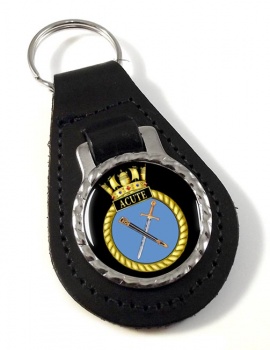 HMS Acute (Royal Navy) Leather Key Fob