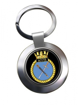 HMS Acute (Royal Navy) Chrome Key Ring