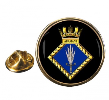 HMS Adamant (Royal Navy) Round Pin Badge