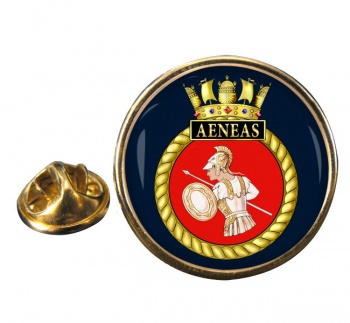 HMS Aeneas (Royal Navy) Round Pin Badge