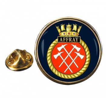 HMS Affray (Royal Navy) Round Pin Badge