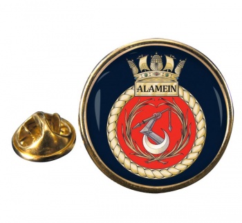 HMS Alamein (Royal Navy) Round Pin Badge