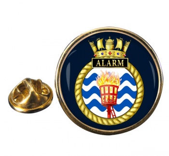 HMS Alarm (Royal Navy) Round Pin Badge