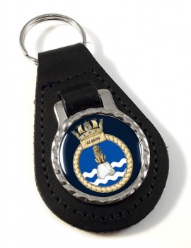 HMS Albion (Royal Navy) Leather Key Fob