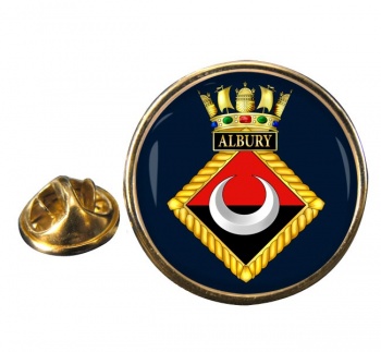 HMS Albury (Royal Navy) Round Pin Badge
