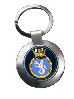 HMS Alcide (Royal Navy) Chrome Key Ring