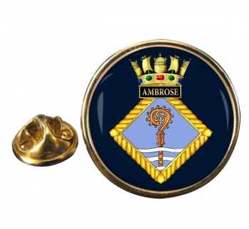 HMS Ambrose (Royal Navy) Round Pin Badge