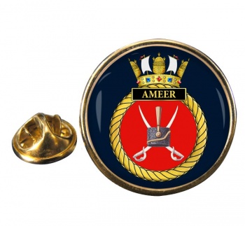 HMS Ameer (Royal Navy) Round Pin Badge