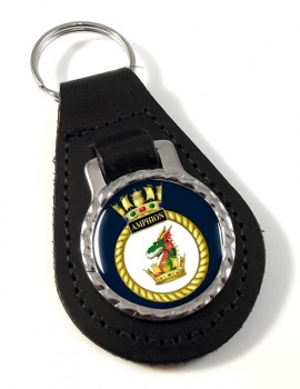 HMS Amphion (Royal Navy) Leather Key Fob