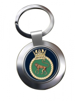 HMS Artful (Royal Navy) Chrome Key Ring