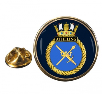 HMS Atheling (Royal Navy) Round Pin Badge