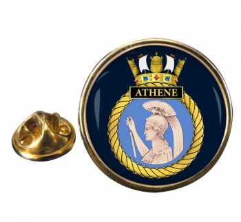 HMS Athene (Royal Navy) Round Pin Badge