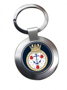 HMS Audacious (Royal Navy) Chrome Key Ring