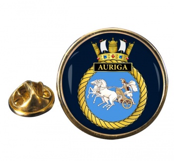 HMS Auriga (Royal Navy) Round Pin Badge