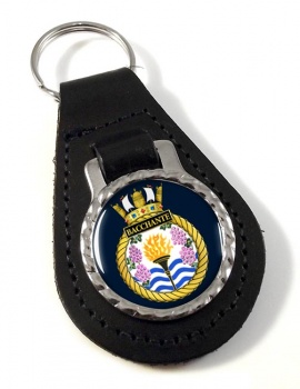 HMS Bacchante (Royal Navy) Leather Key Fob