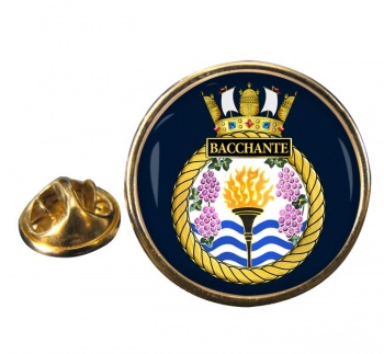 HMS Bacchante (Royal Navy) Round Pin Badge