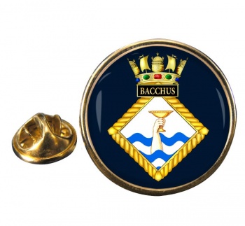 HMS Bacchus (Royal Navy) Round Pin Badge