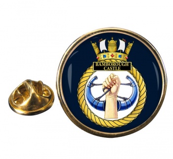 HMS Bamborough Castle (Royal Navy) Round Pin Badge