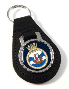 HMS Bangor (Royal Navy) Leather Key Fob