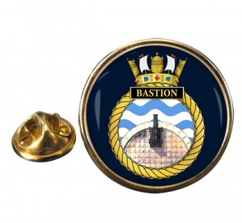 HMS Bastion (Royal Navy) Round Pin Badge