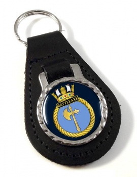 HMS Battleaxe (Royal Navy) Leather Key Fob