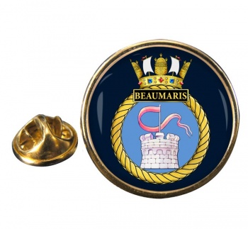 HMS Beaumaris (Royal Navy) Round Pin Badge