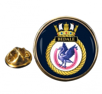 HMS Bedale (Royal Navy) Round Pin Badge