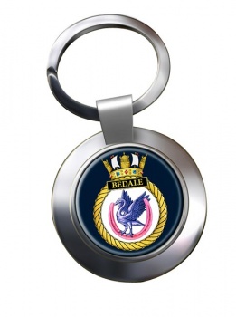 HMS Bedale (Royal Navy) Chrome Key Ring