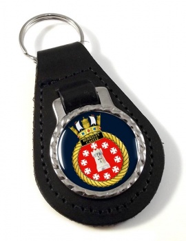 HMS Berkeley Castle (Royal Navy) Leather Key Fob