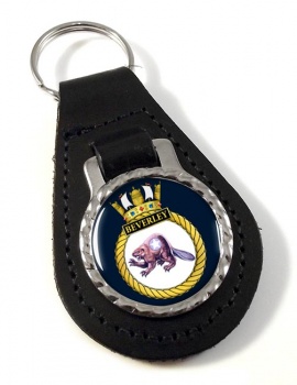 HMS Beverley (Royal Navy) Leather Key Fob