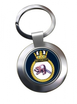HMS Beverley (Royal Navy) Chrome Key Ring