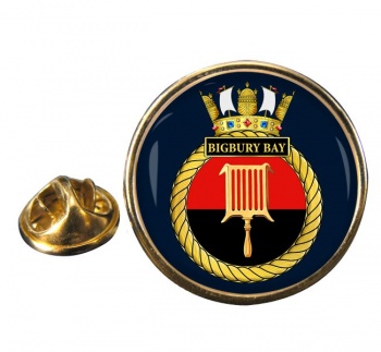 HMS Bigbury Bay (Royal Navy) Round Pin Badge