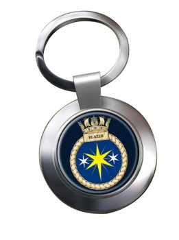 HMS Blazer (Royal Navy) Chrome Key Ring