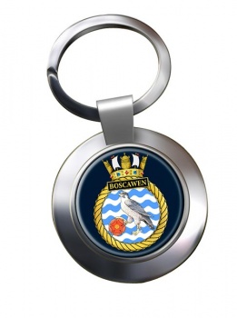 HMS Boscawen (Royal Navy) Chrome Key Ring