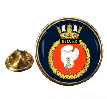 HMS Boxer (Royal Navy) Round Pin Badge