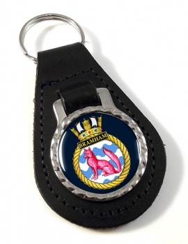 HMS Bramham (Royal Navy) Leather Key Fob
