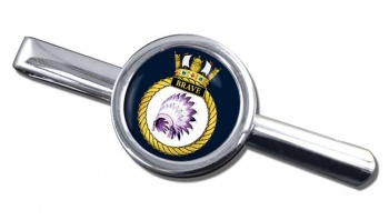 HMS Brave (Royal Navy) Round Tie Clip