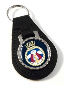 HMS Brecon (Royal Navy) Leather Key Fob