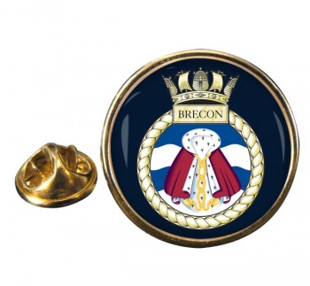 HMS Brecon (Royal Navy) Round Pin Badge