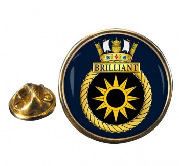 HMS Brilliant (Royal Navy) Round Pin Badge