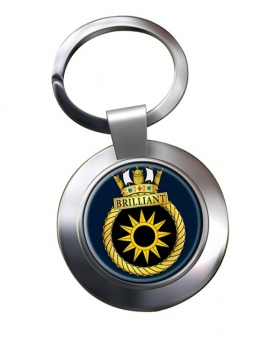HMS Brilliant (Royal Navy) Chrome Key Ring