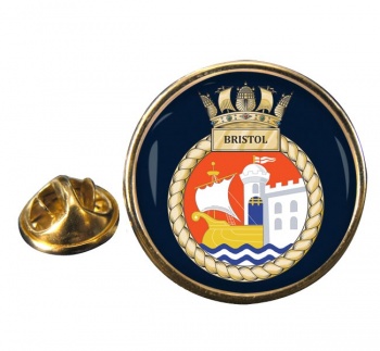 HMS Bristol (Royal Navy) Round Pin Badge