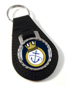 HMS Brixham (Royal Navy) Leather Key Fob