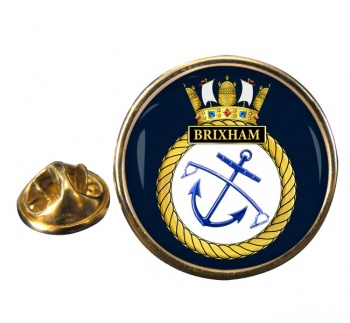 HMS Brixham (Royal Navy) Round Pin Badge