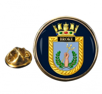 HMS Broke (Royal Navy) Round Pin Badge