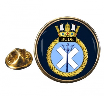 HMS Bude (Royal Navy) Round Pin Badge