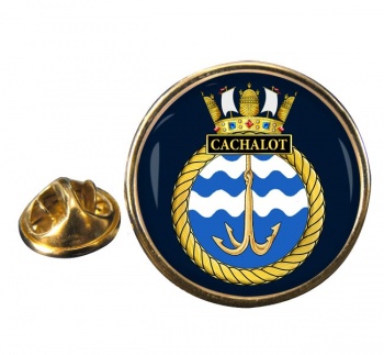 HMS Cachalot (Royal Navy) Round Pin Badge